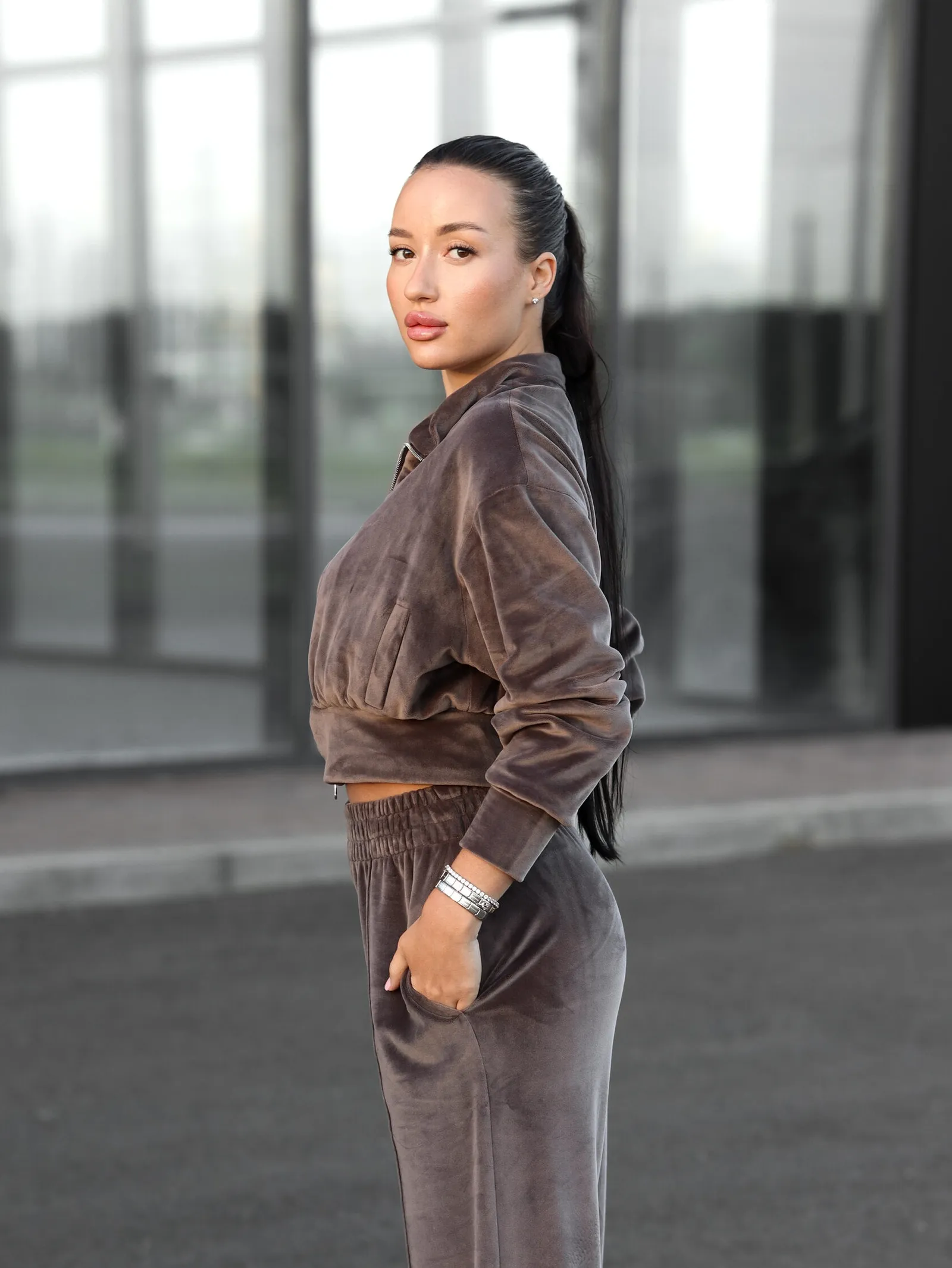 Толстовка Velour women`s · Коричневый