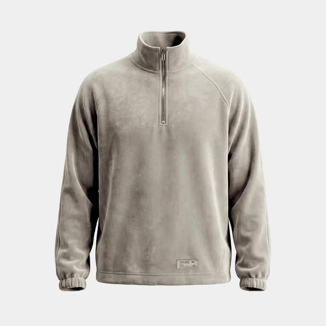 Толстовка Velour half-zip · Тапиока