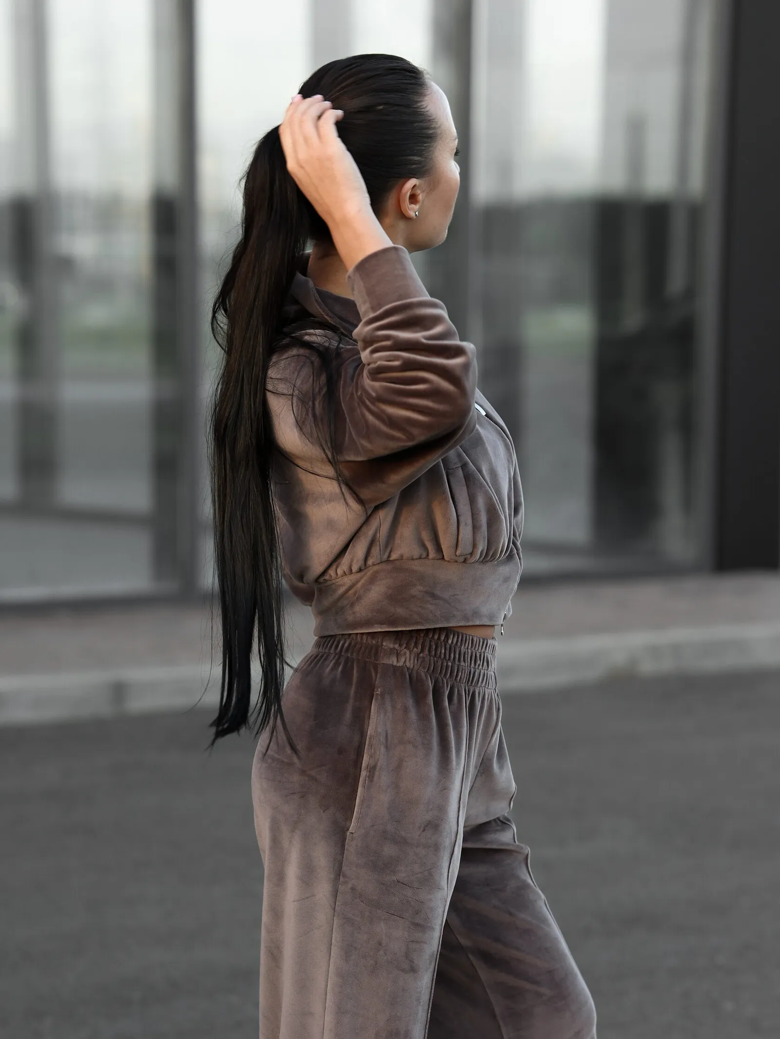 Толстовка Velour women`s · Коричневый, фото 4